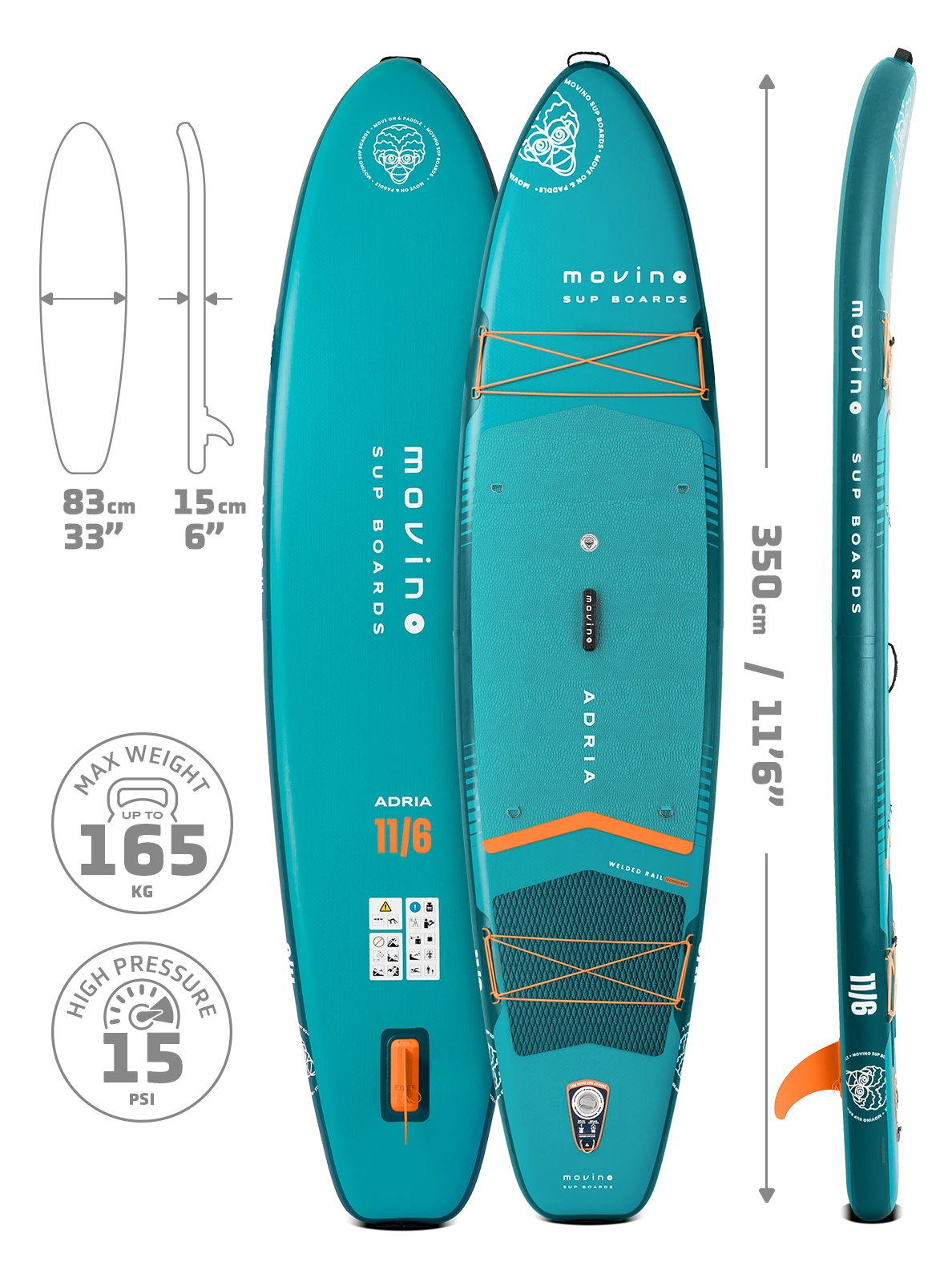 Movino Adria (turquoise-orange)