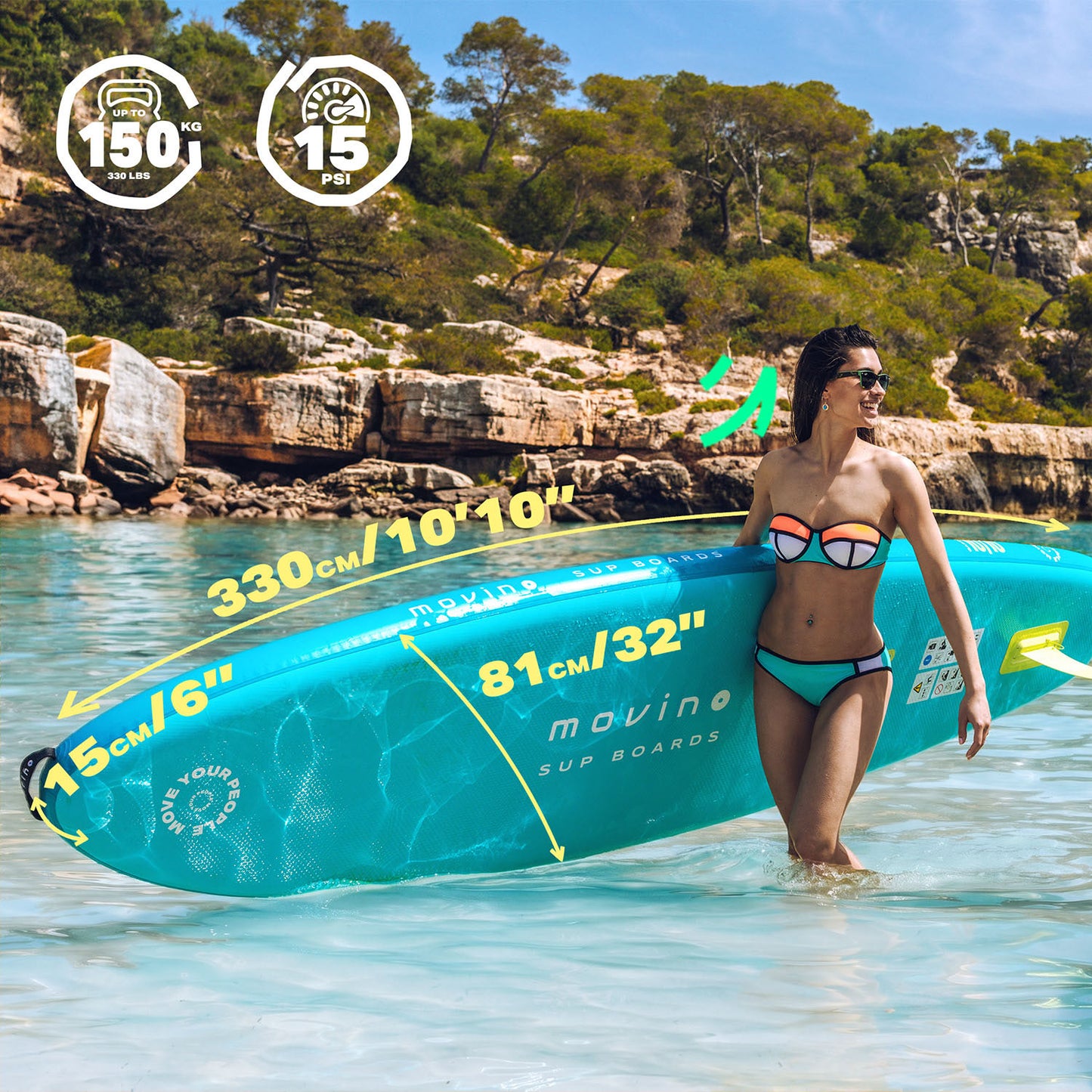 Movino GARDA Allround 10'10'' (turquoise-lime)