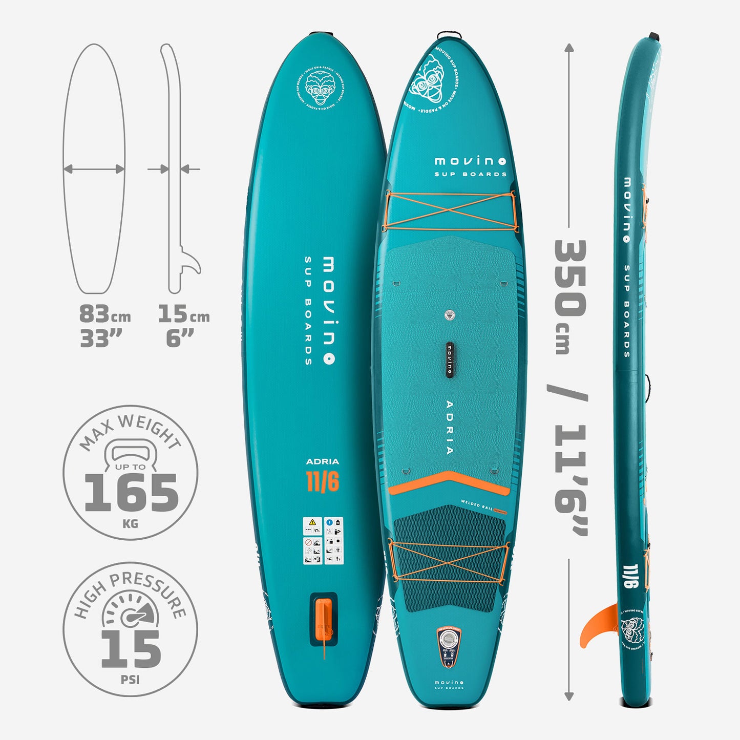 Movino Adria (turquoise-oranje)